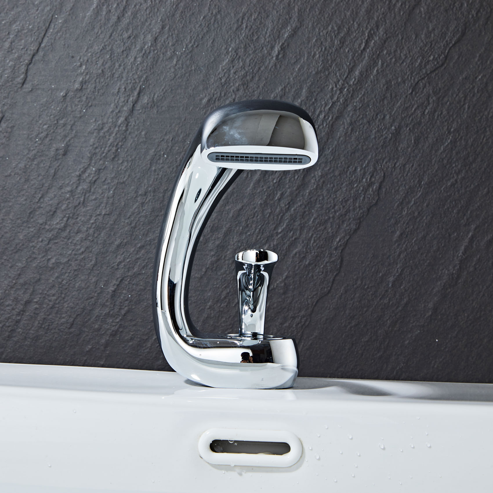 Wovier Bathroom Sink Faucet with Supply Hose,Single Handle Single Hole Lavatory Faucet W8345-8