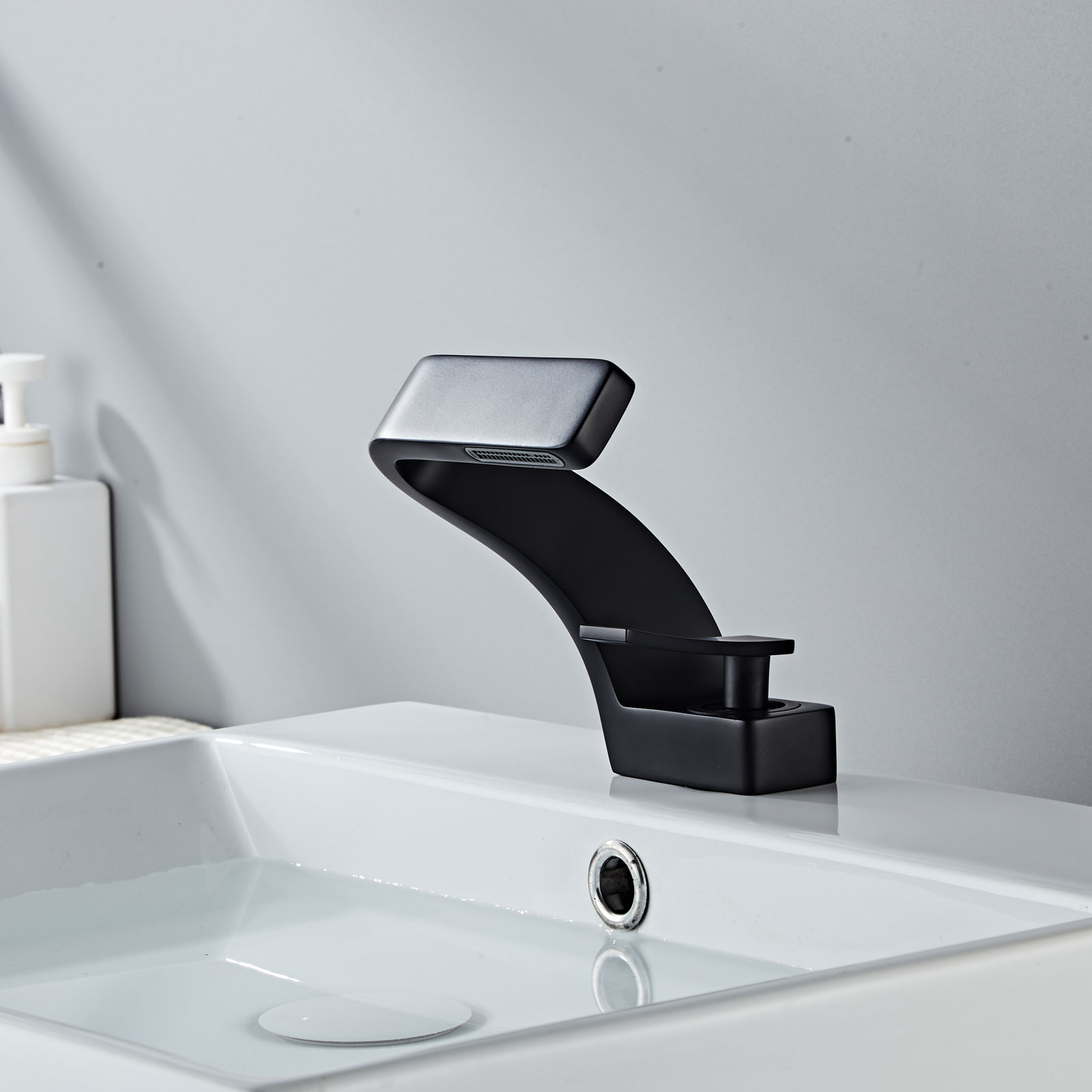 Wovier Waterfall Bathroom Sink Faucet,Single Handle Single Hole Faucet-W8351-8