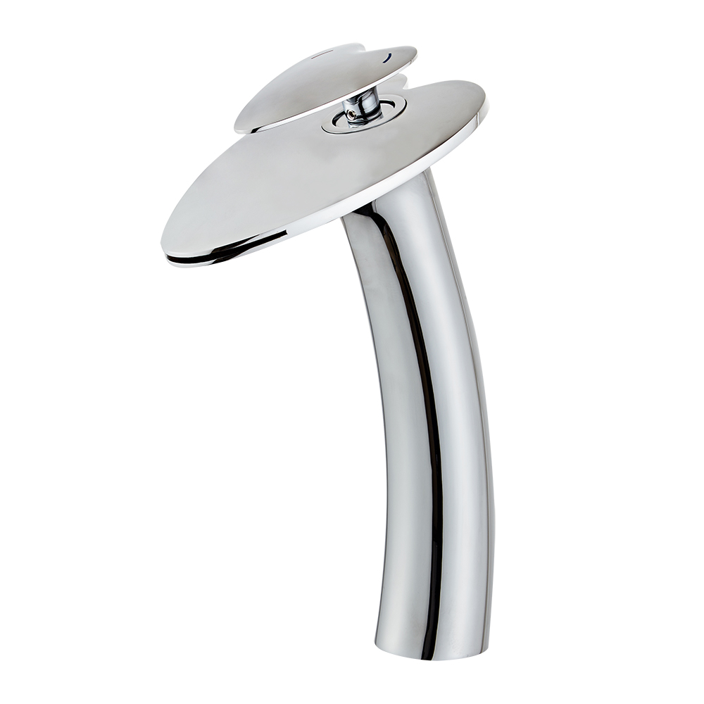 Wovier Waterfall Vessel Faucet, Single Handle Single Hole Bathroom Faucet - w8205-4 
