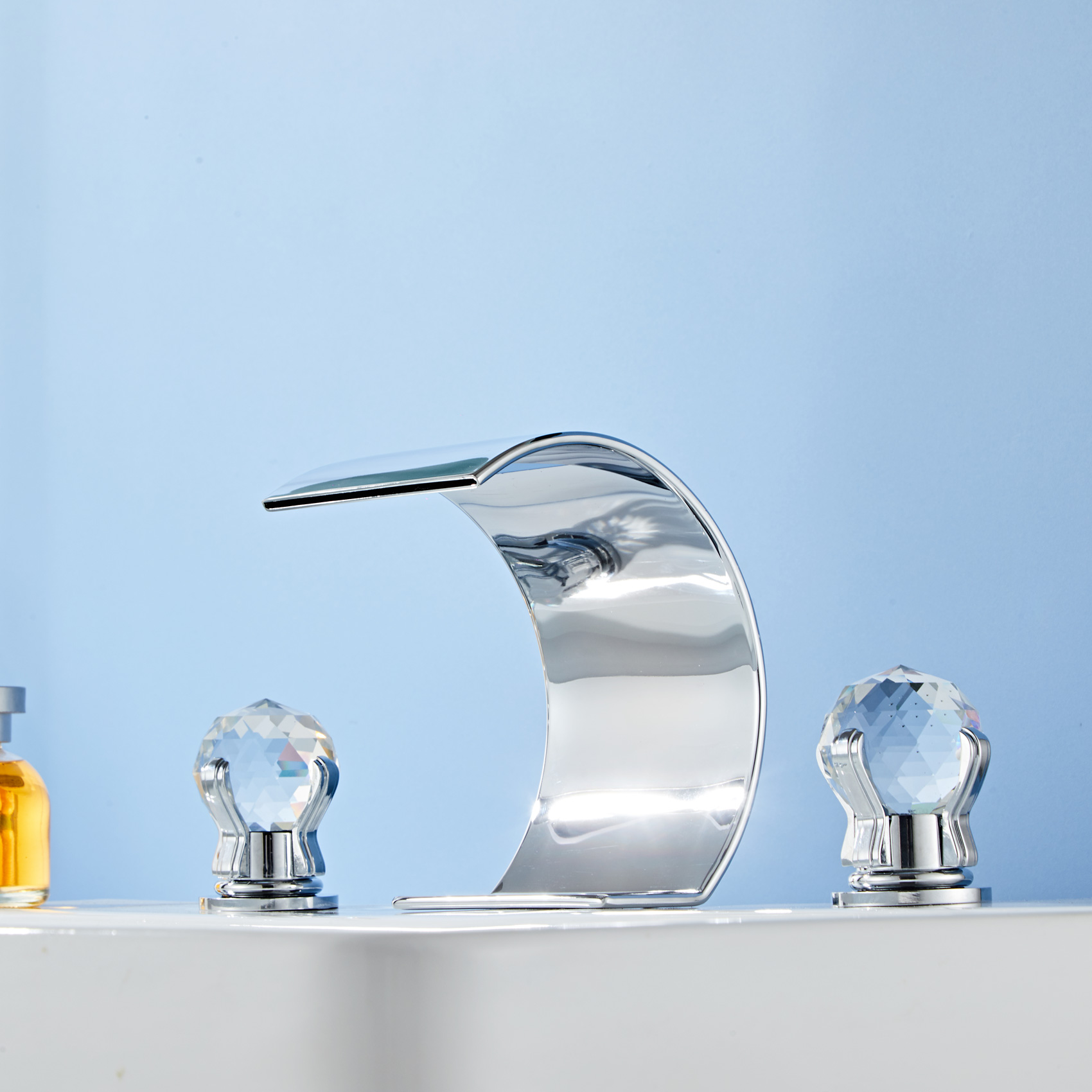 Wovier Widespread Faucet,Three Handle Two Hole Bathroom sink Faucet-W8429-25