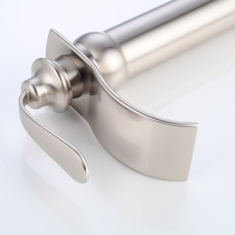 Wovier Waterfall Vessel Faucet with Supply Hose,Single Handle Single Hole Bathroom Faucet W8293