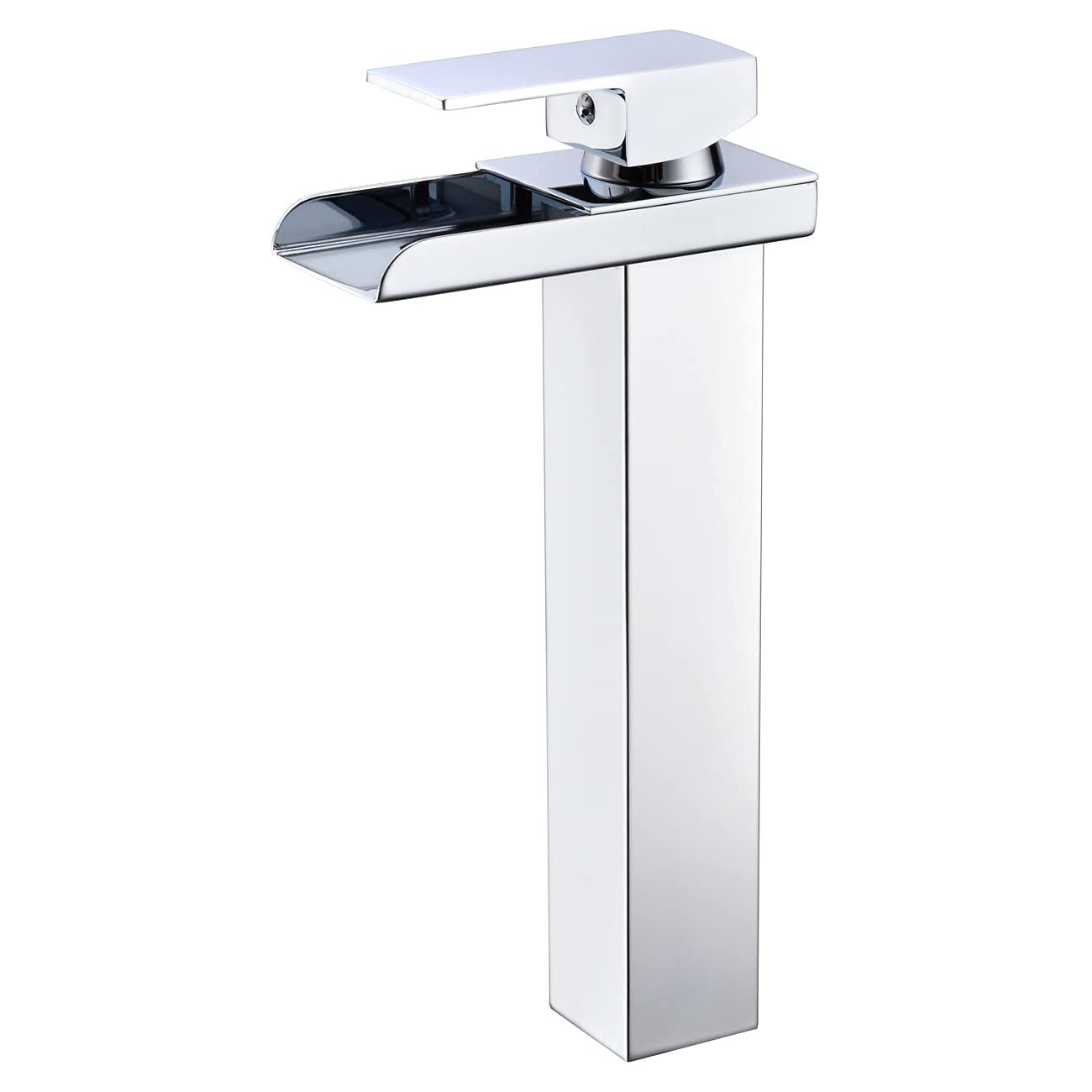 Wovier Waterfall Vessel Faucet, Single Handle Single Hole Bathroom Faucet - w8229-5