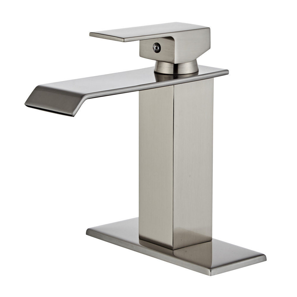 Wovier Waterfall Bathroom Sink Faucet,Single Handle Single Hole Faucet-W8226-5