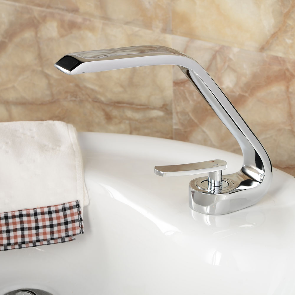 Wovier Bathroom Sink Faucet with Supply Hose,Single Handle Single Hole Lavatory Faucet W8348-27