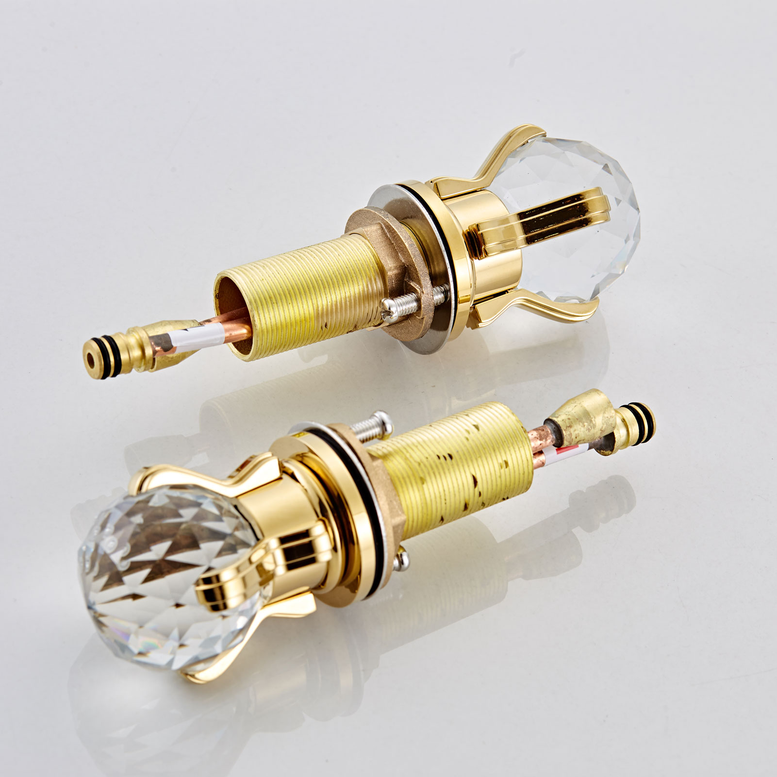 Wovier Bathtub Faucets Set,Three Handles Five Holes with Handheld Sprayer - W8705-4