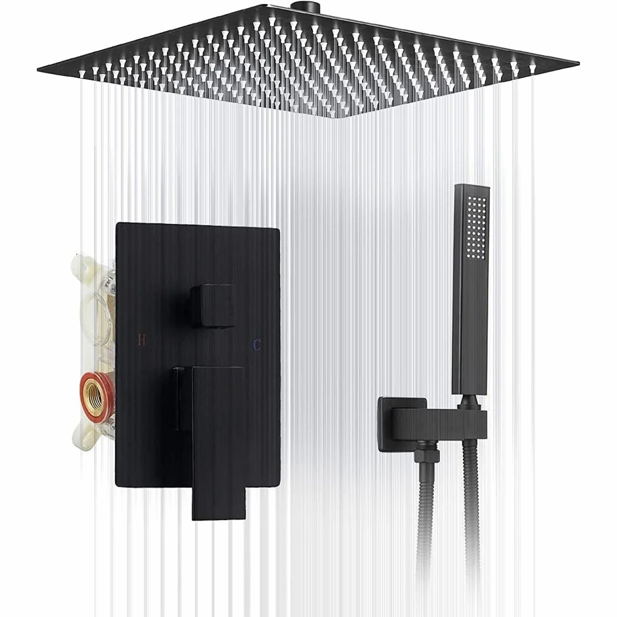 Wovier Shower System Rain Shower Handheld Sprayer with Shower Hose - W8819-8