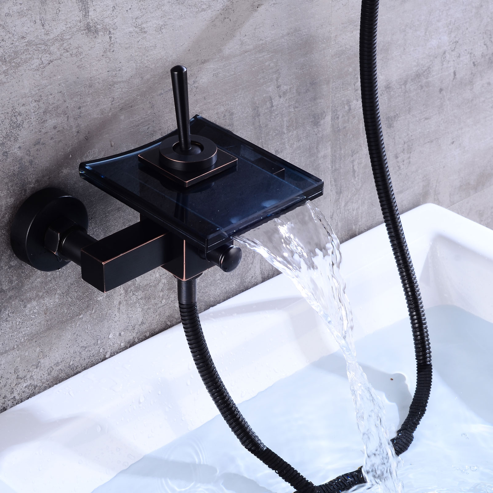 Wovier Wall Mounted Tub Filler with Hand Shower W8801-3