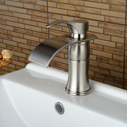 Wovier Bathroom Sink Faucet with Supply Hose,Single Handle Single Hole Lavatory Faucet W8242-4