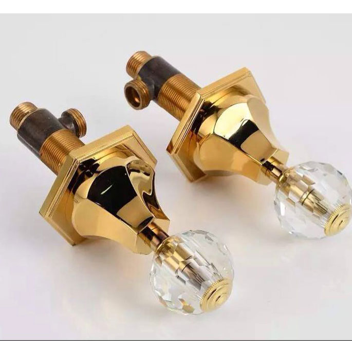 Wovier Swan Widespread Faucet with Supply Hose,Three Handle Two Hole Bathroom Faucet W8443-3