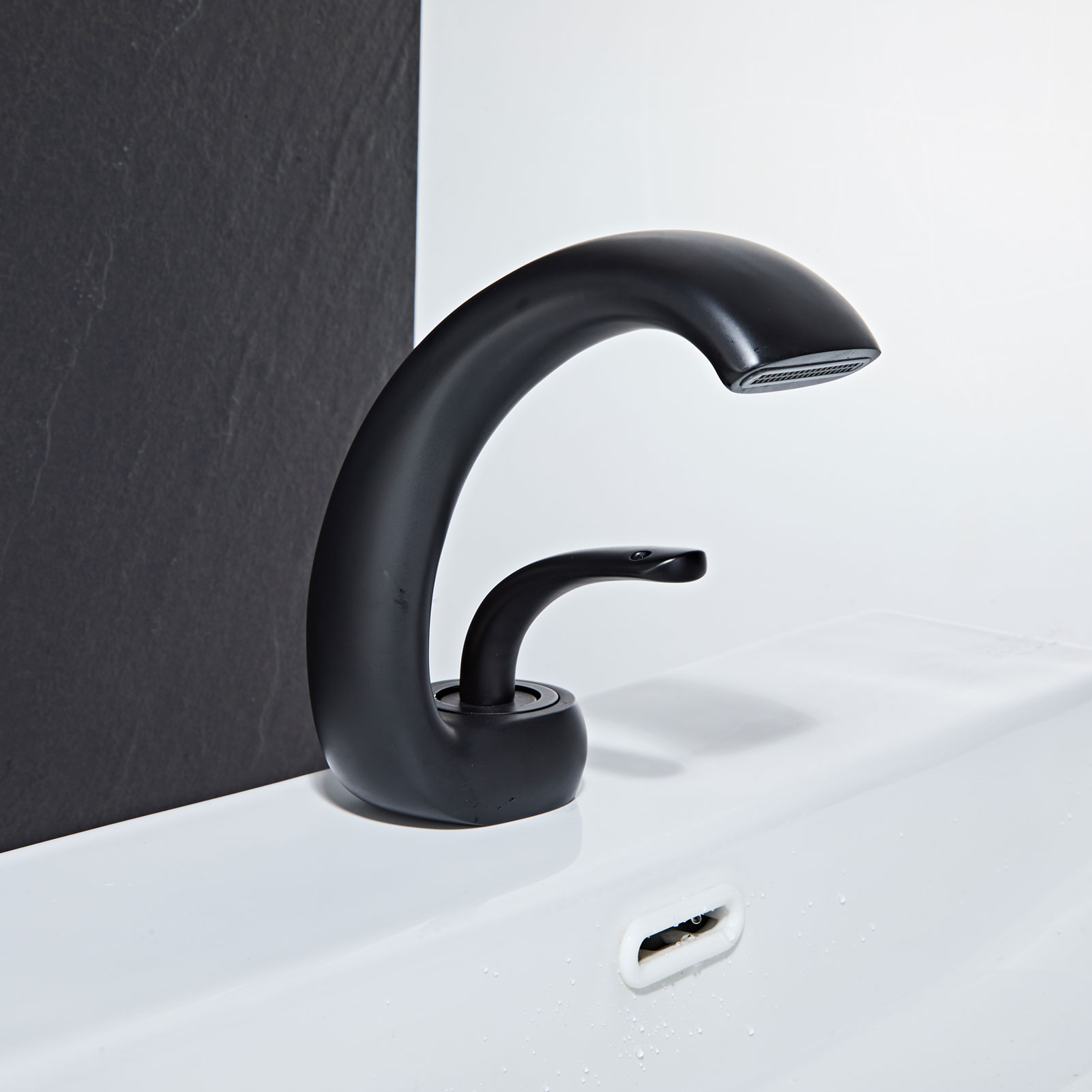 Wovier Bathroom Sink Faucet with Supply Hose,Single Handle Single Hole Lavatory Faucet W8345