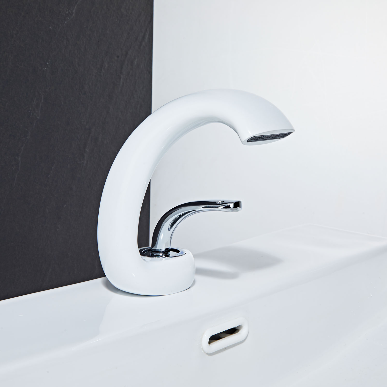 Wovier Bathroom Sink Faucet with Supply Hose,Single Handle Single Hole Lavatory Faucet W8345