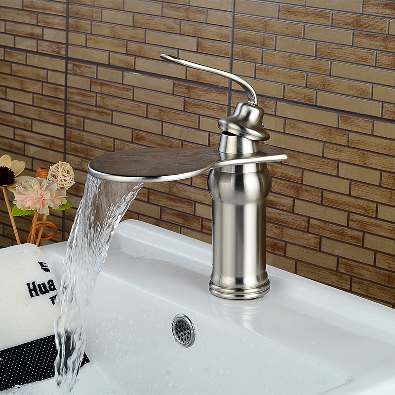 Wovier Bathroom Sink Faucet with Supply Hose,Single Handle Single Hole Lavatory Faucet W8296-3