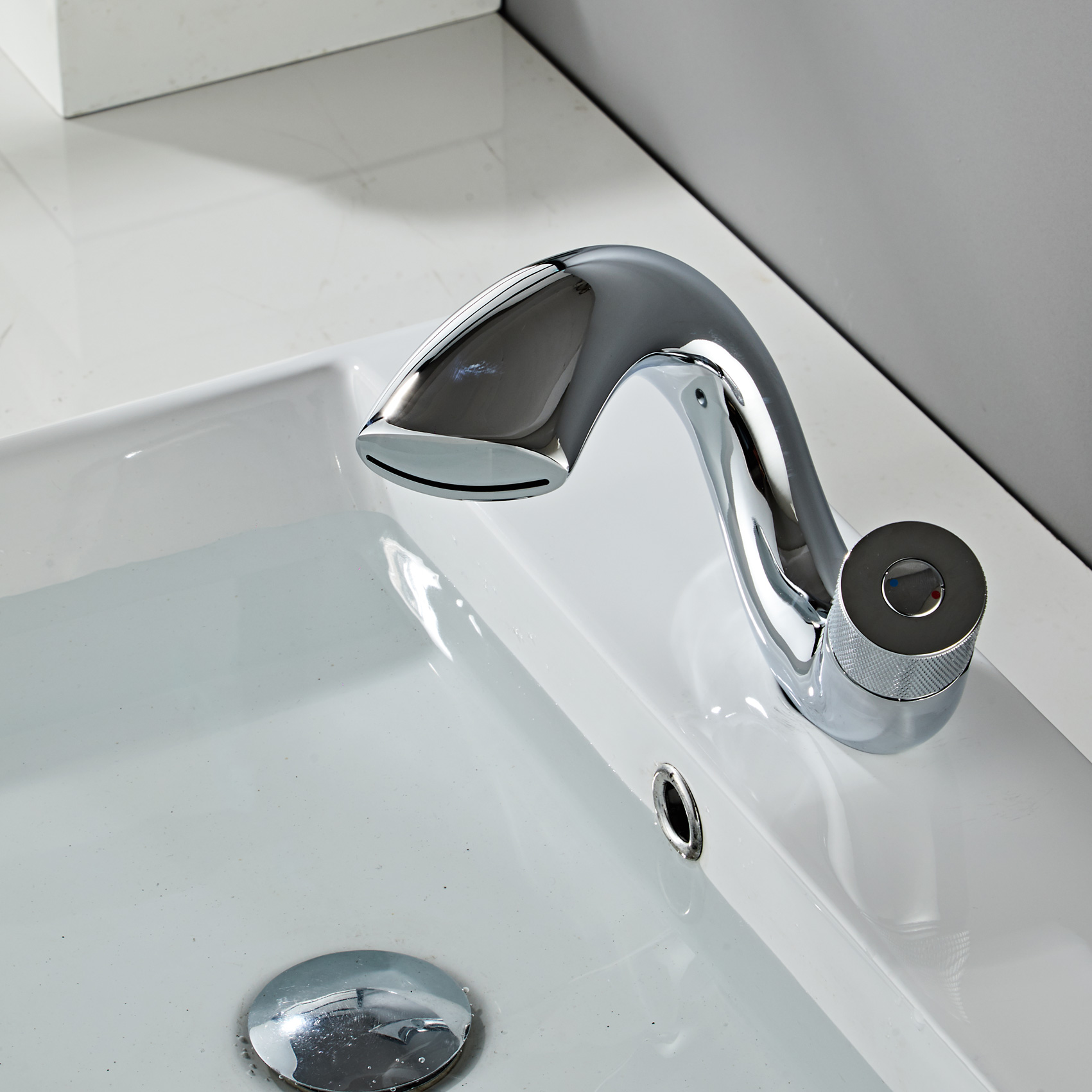 Wovier Waterfall Bathroom Sink Faucet,Single Handle Single Hole Faucet-W8211-10