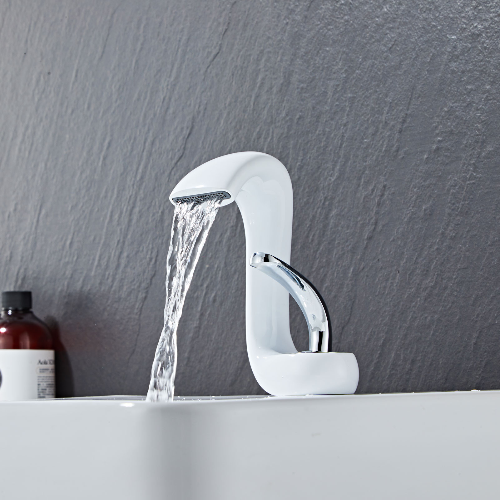 Wovier Bathroom Sink Faucet with Supply Hose,Single Handle Single Hole Lavatory Faucet W8345