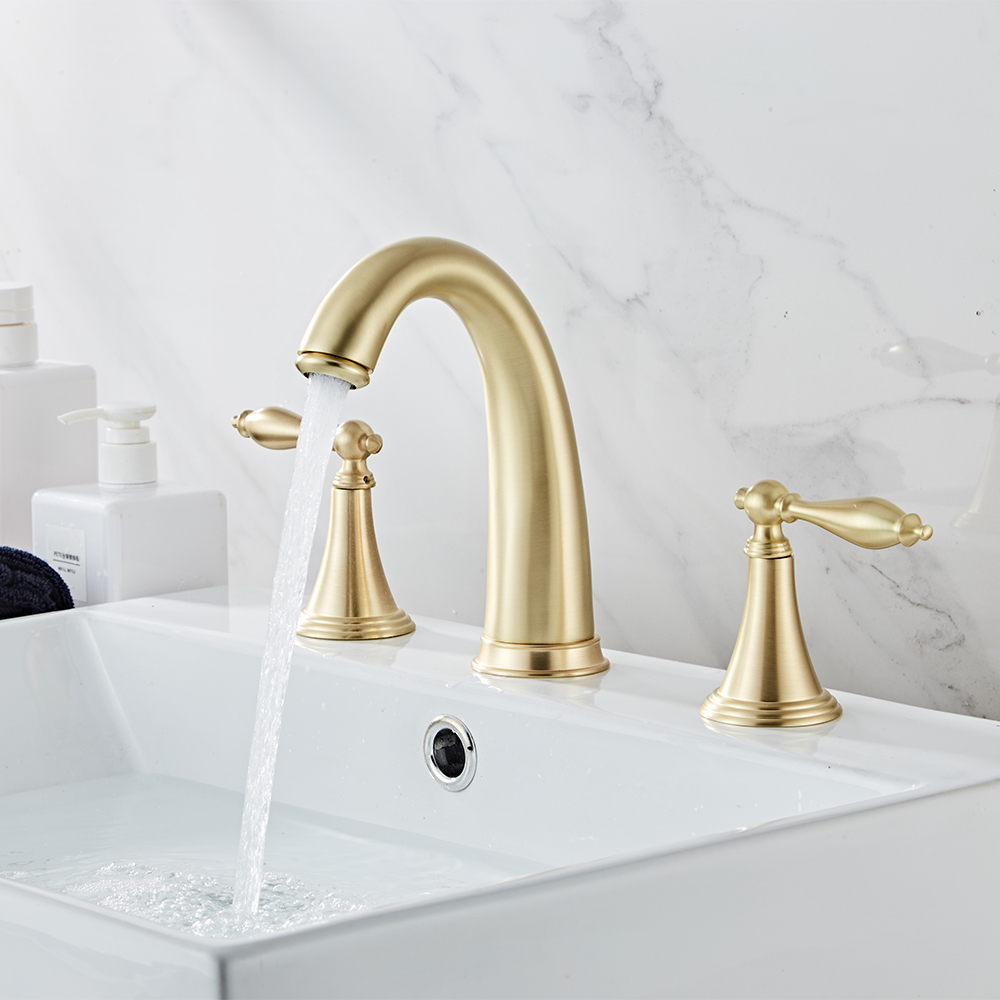 Wovier Widespread Faucet,Three Handle Two Hole Bathroom sink Faucet-Wovier W8401-32