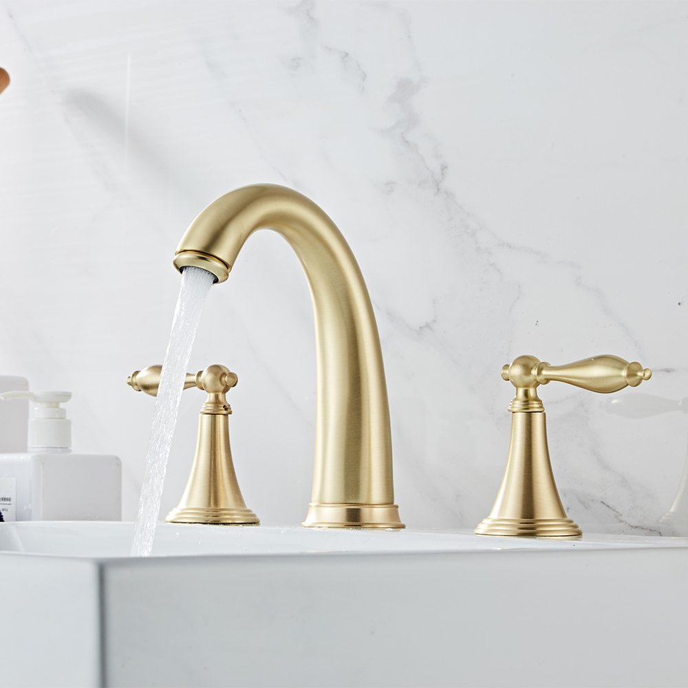 Wovier Widespread Faucet,Three Handle Two Hole Bathroom sink Faucet-Wovier W8401-31