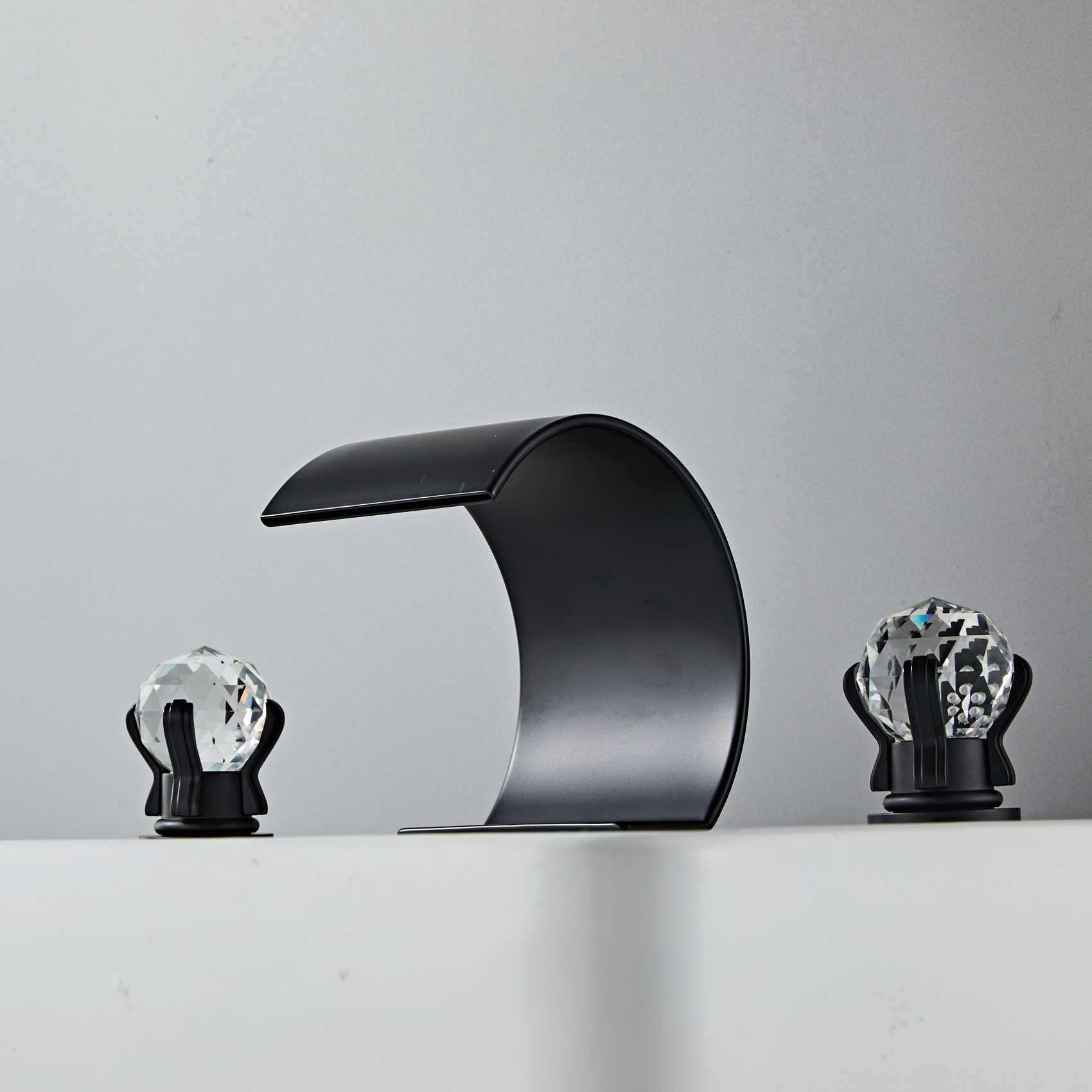 Wovier Widespread Faucet,Three Handle Two Hole Bathroom sink Faucet-W8429-17