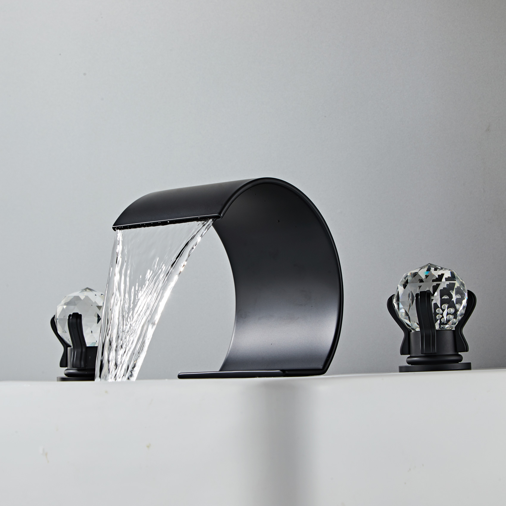 Wovier Widespread Faucet,Three Handle Two Hole Bathroom sink Faucet-W8429-13