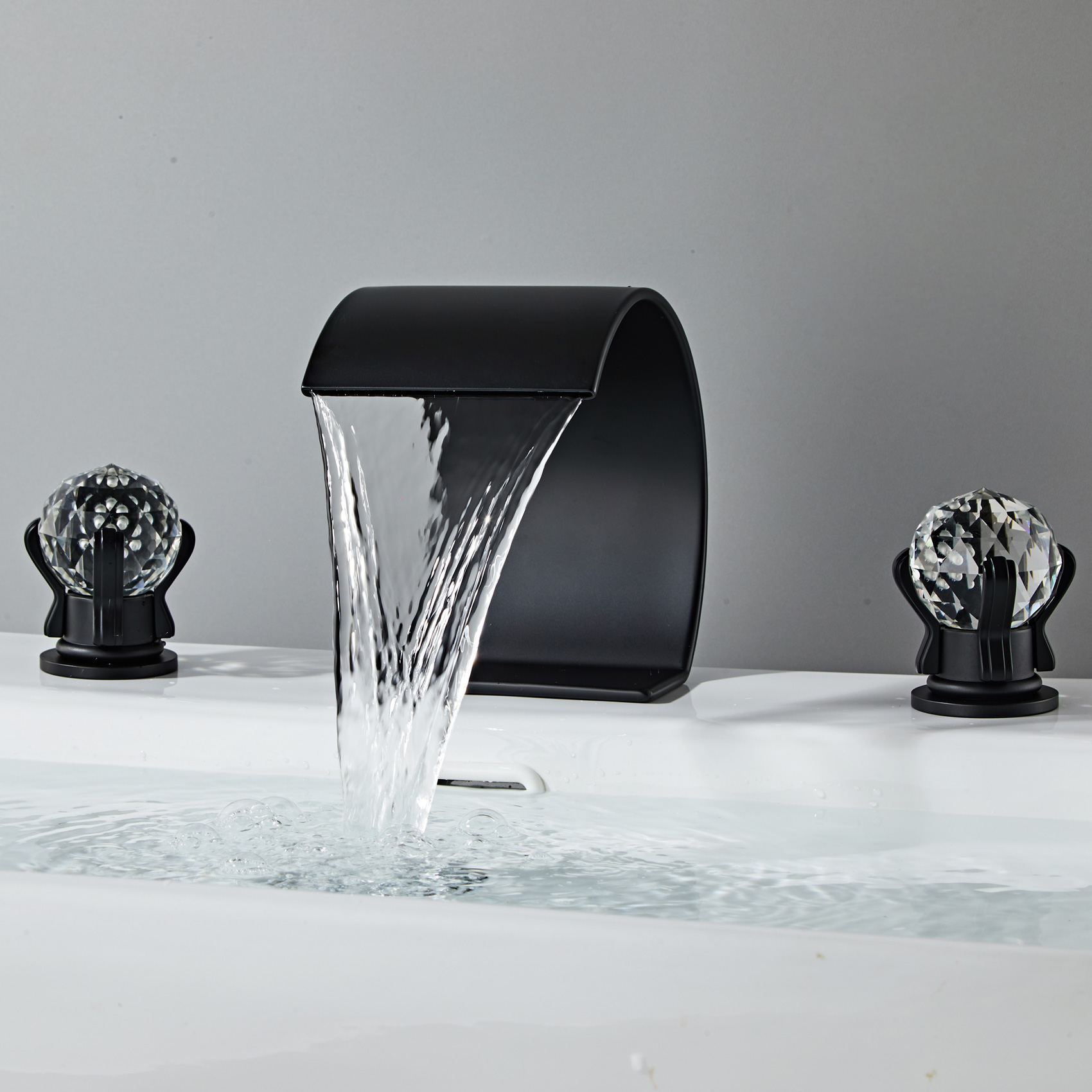 Wovier Widespread Faucet,Three Handle Two Hole Bathroom sink Faucet-W8429-15