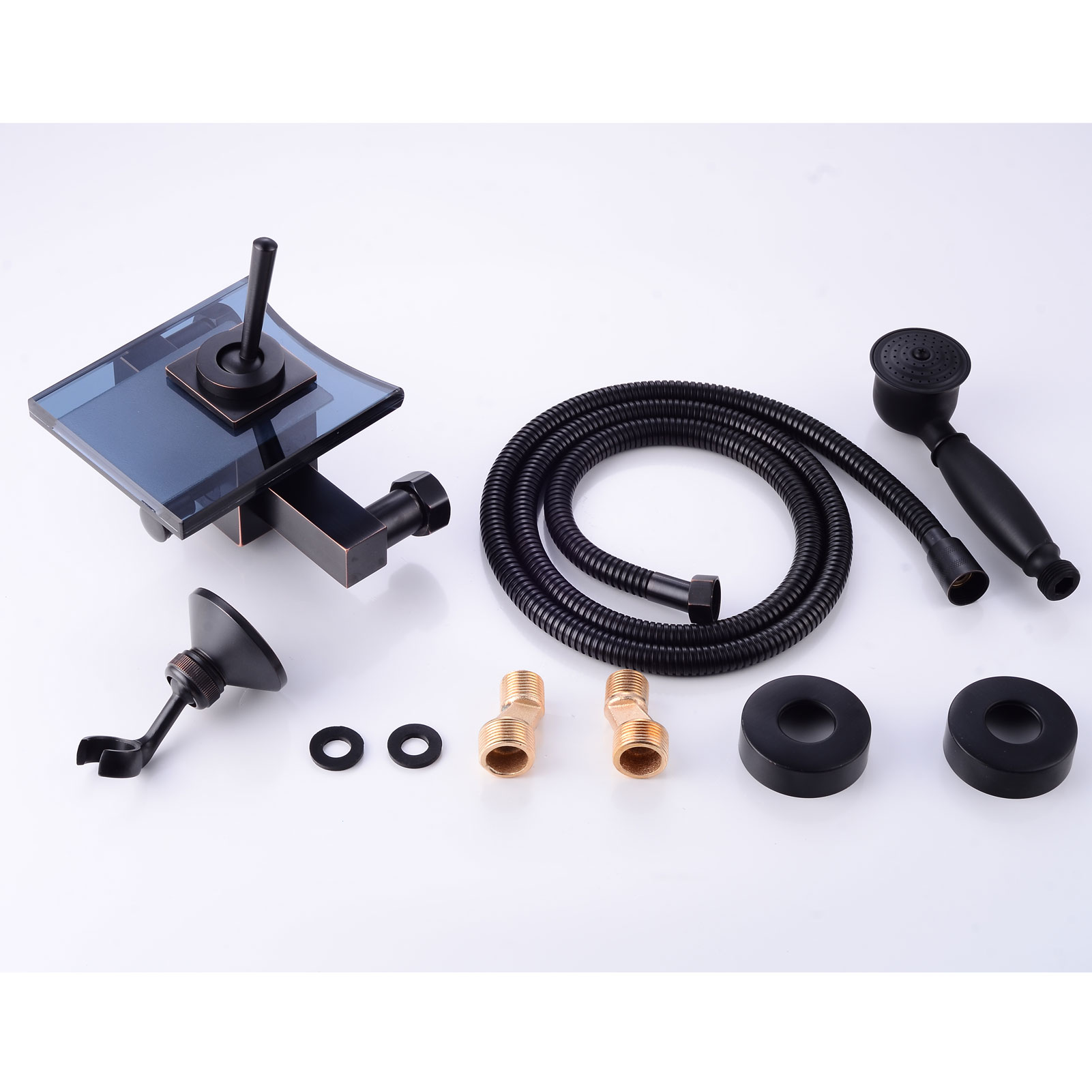 Wovier Wall Mounted Tub Filler with Hand Shower W8801-2