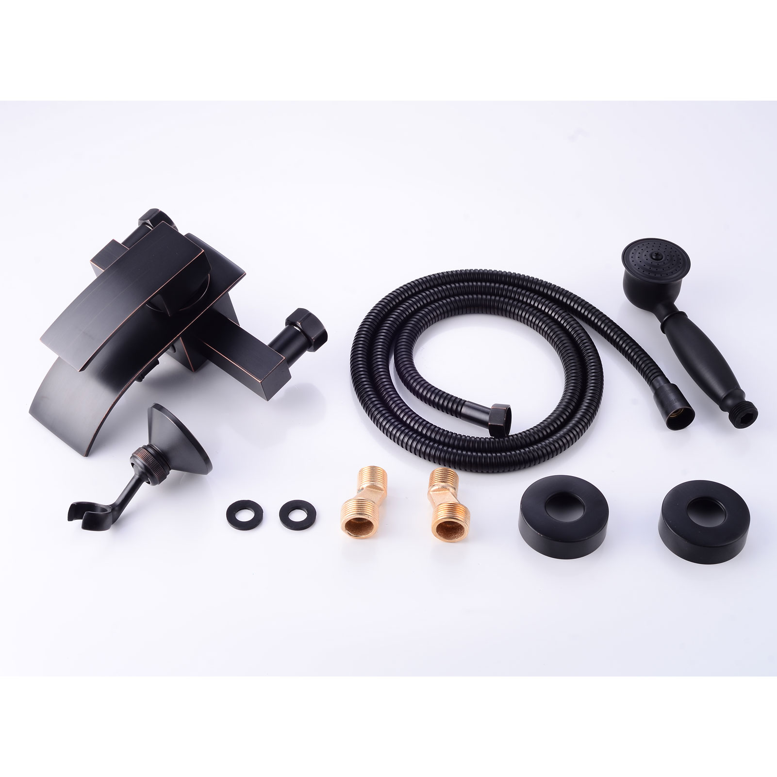 Wovier Waterfall Wall Mounted Waterfall Tub Filler with Hand Shower W8804