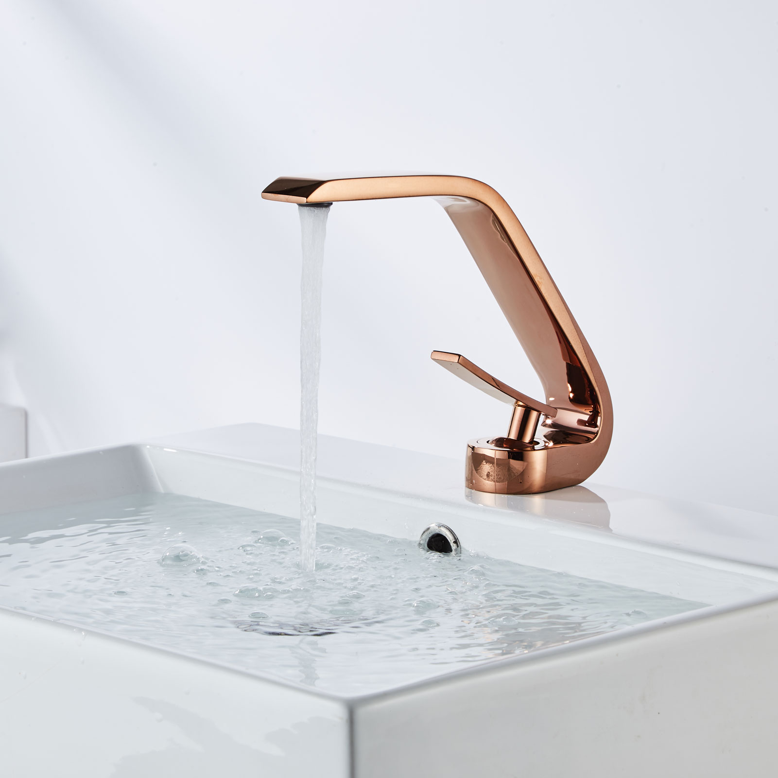 Wovier Bathroom Sink Faucet with Supply Hose,Single Handle Single Hole Lavatory Faucet W8348-12