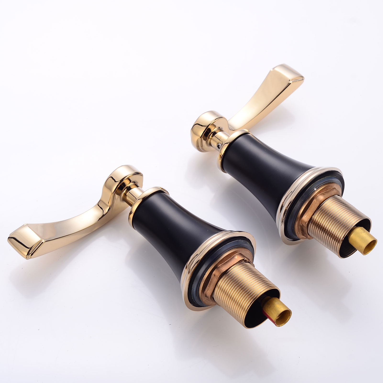 Wovier Widespread Faucet with Supply Hose,Three Handle Two Hole Bathroom Faucet W8408-5