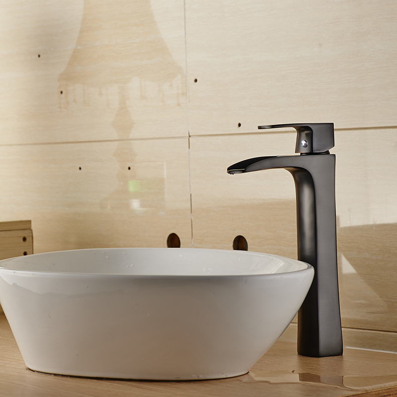 Wovier Waterfall Vessel Faucet, Single Handle Single Hole Bathroom Faucet - w8231-9