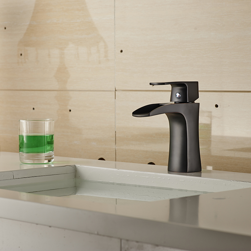 Wovier Bathroom Sink Faucet with Supply Hose,Single Handle Single Hole Lavatory Faucet W8232-16