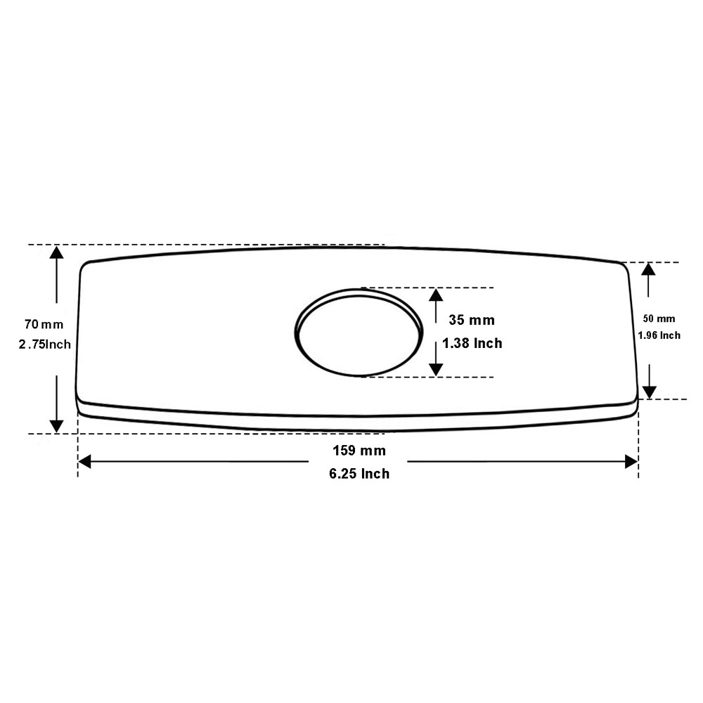 Wovier Faucet Plate Escutcheon, Holes Cover Deck Plate – W1-8