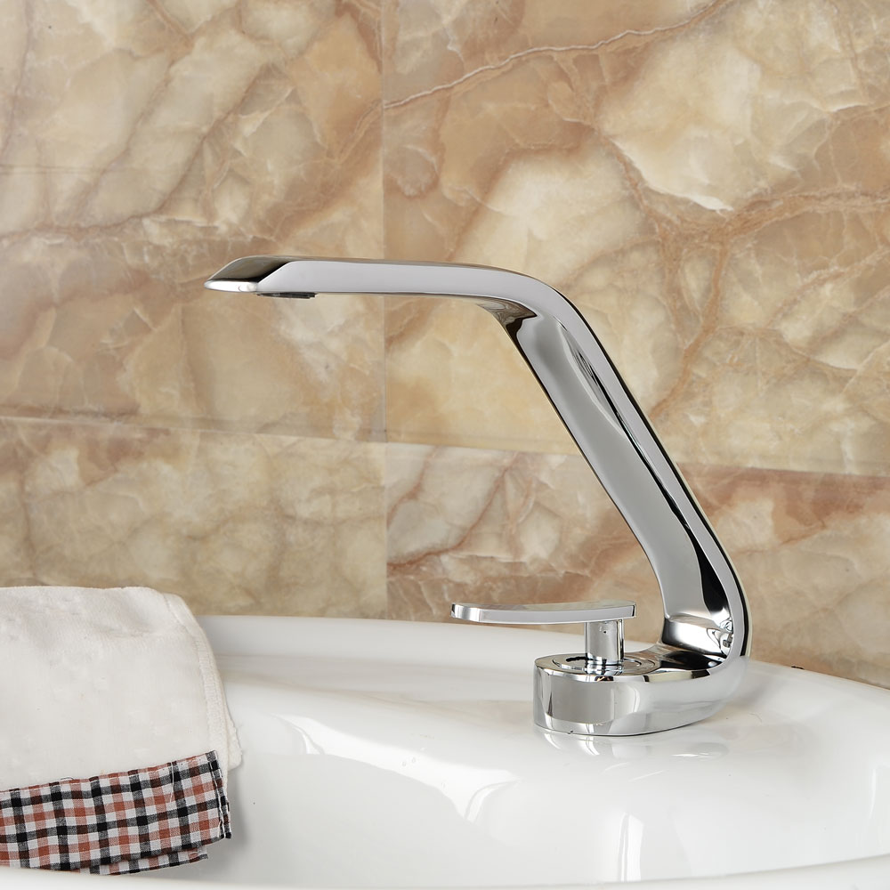 Wovier Bathroom Sink Faucet with Supply Hose,Single Handle Single Hole Lavatory Faucet W8348-26