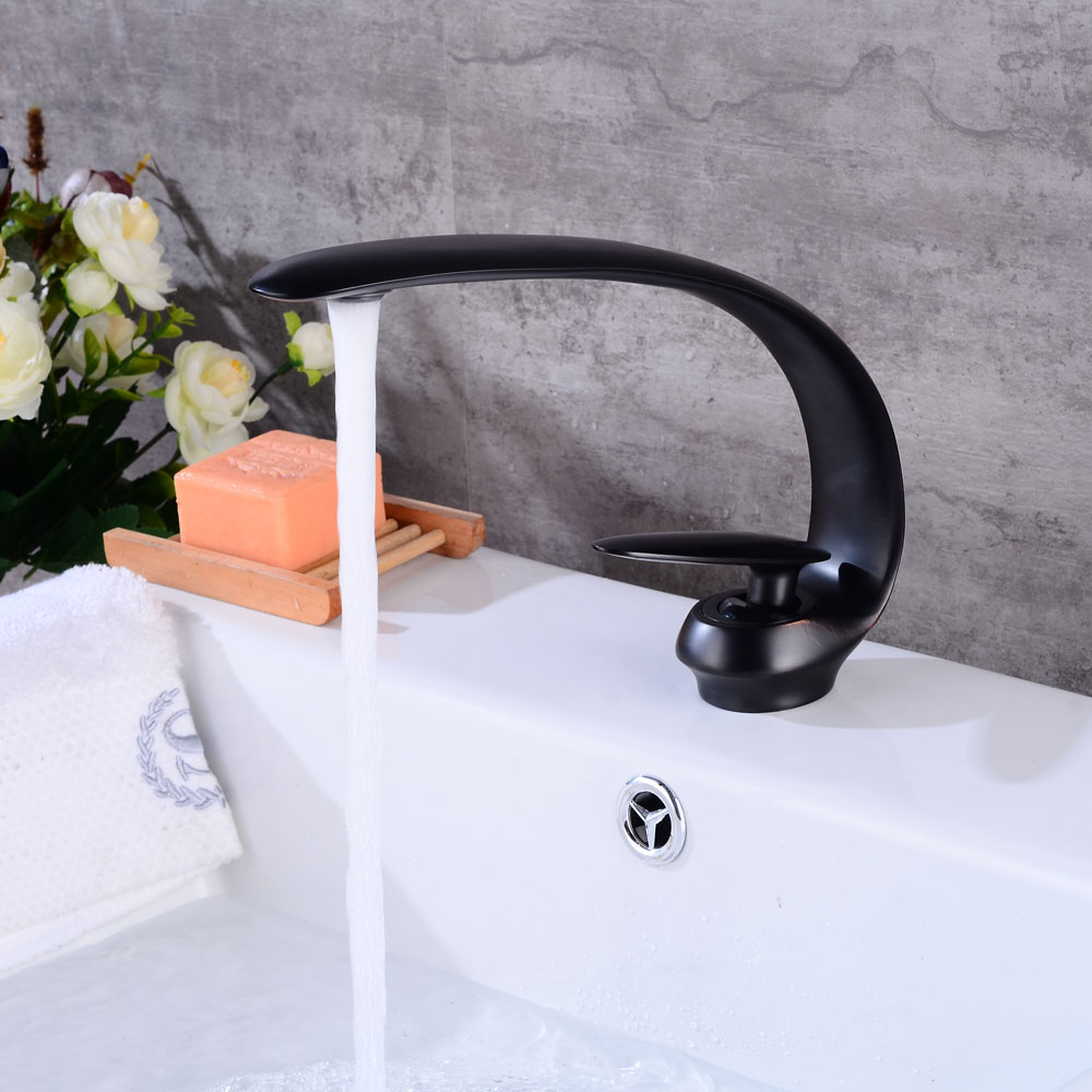 Wovier Bathroom Sink Faucet with Supply Hose,Single Handle Single Hole Lavatory Faucet W8349-24