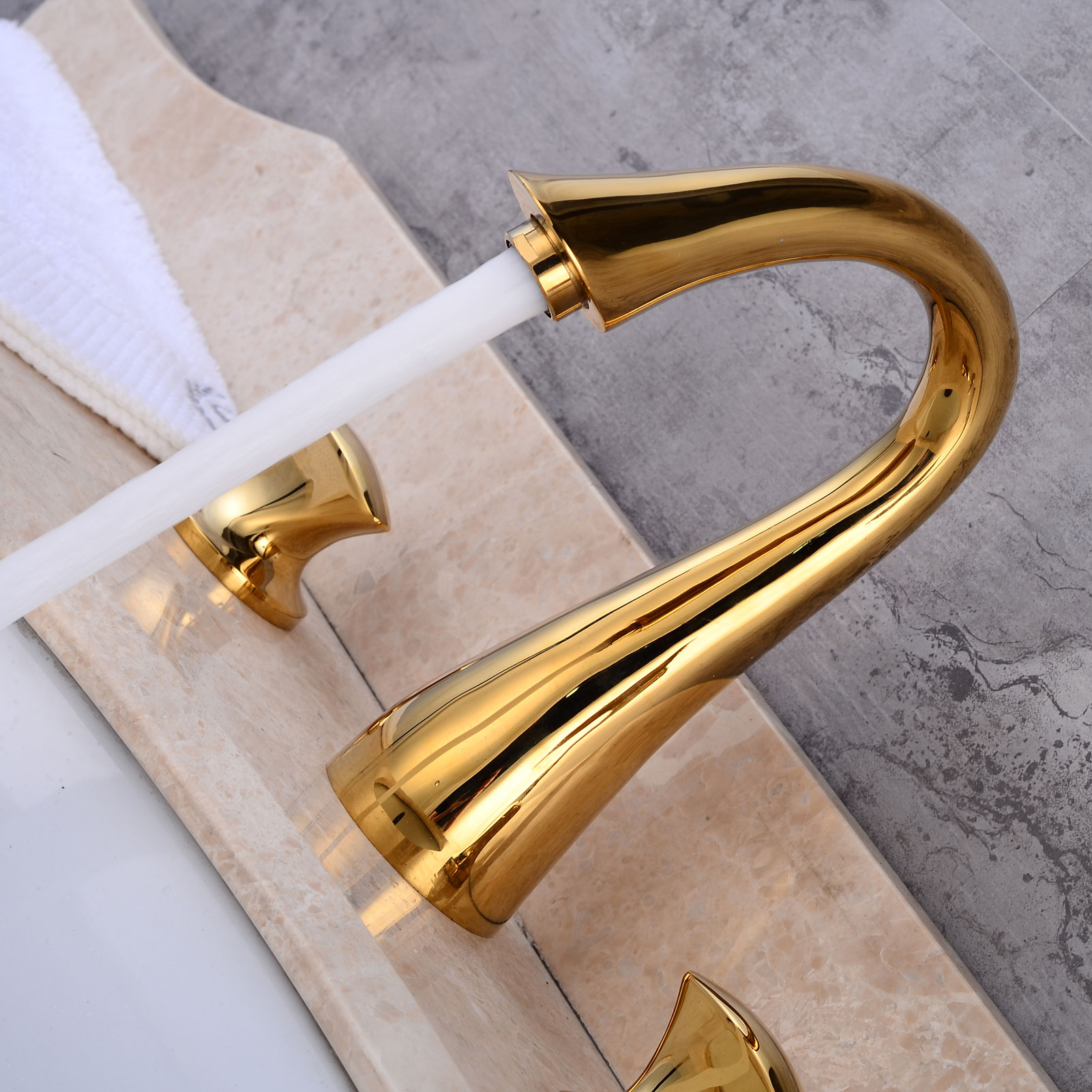 Wovier Bathtub Faucets Set,Three Handles Five Holes with Handheld Sprayer – W8722-11