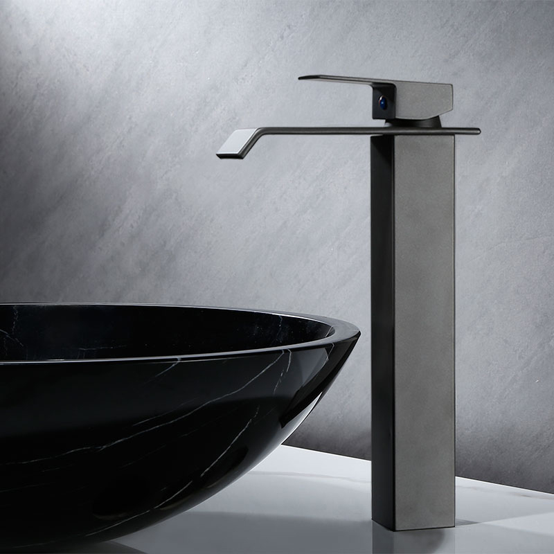 Wovier Waterfall Vessel Faucet, Single Handle Single Hole Bathroom Faucet - w8225-06