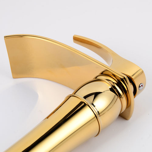 Wovier Waterfall Vessel Faucet, Single Handle Single Hole Bathroom Faucet - w8241-18