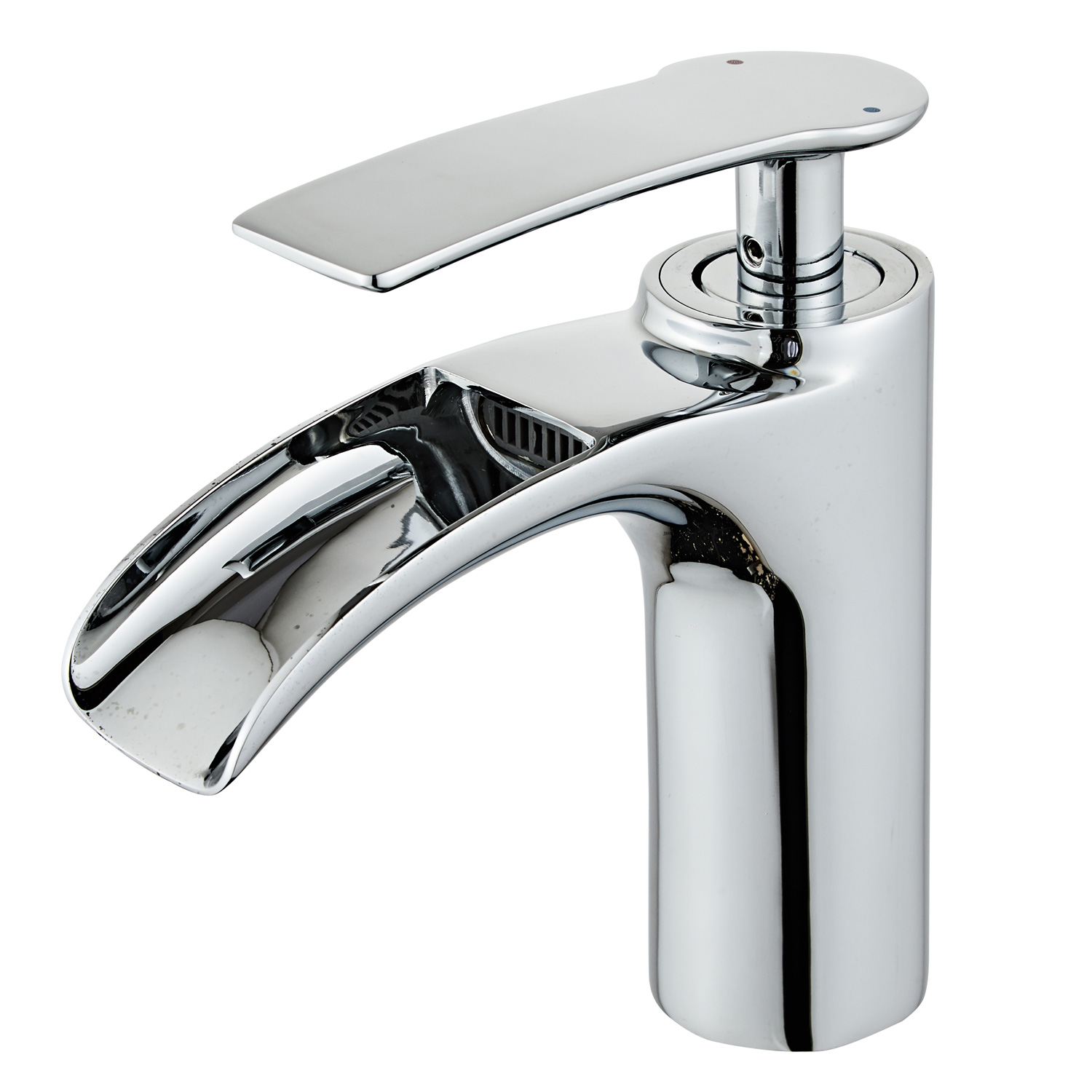 Wovier Waterfall Bathroom Sink Faucet,Single Handle Single Hole Faucet- W8252-6