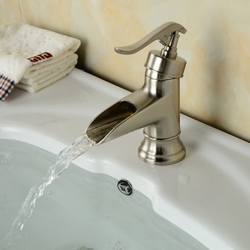 Wovier Bathroom Sink Faucet with Supply Hose,Single Handle Single Hole Lavatory Faucet W8290-5