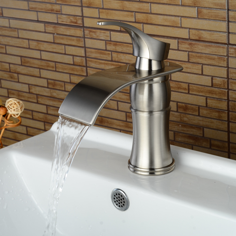 Wovier Bathroom Sink Faucet with Supply Hose,Single Handle Single Hole Lavatory Faucet W8242-1