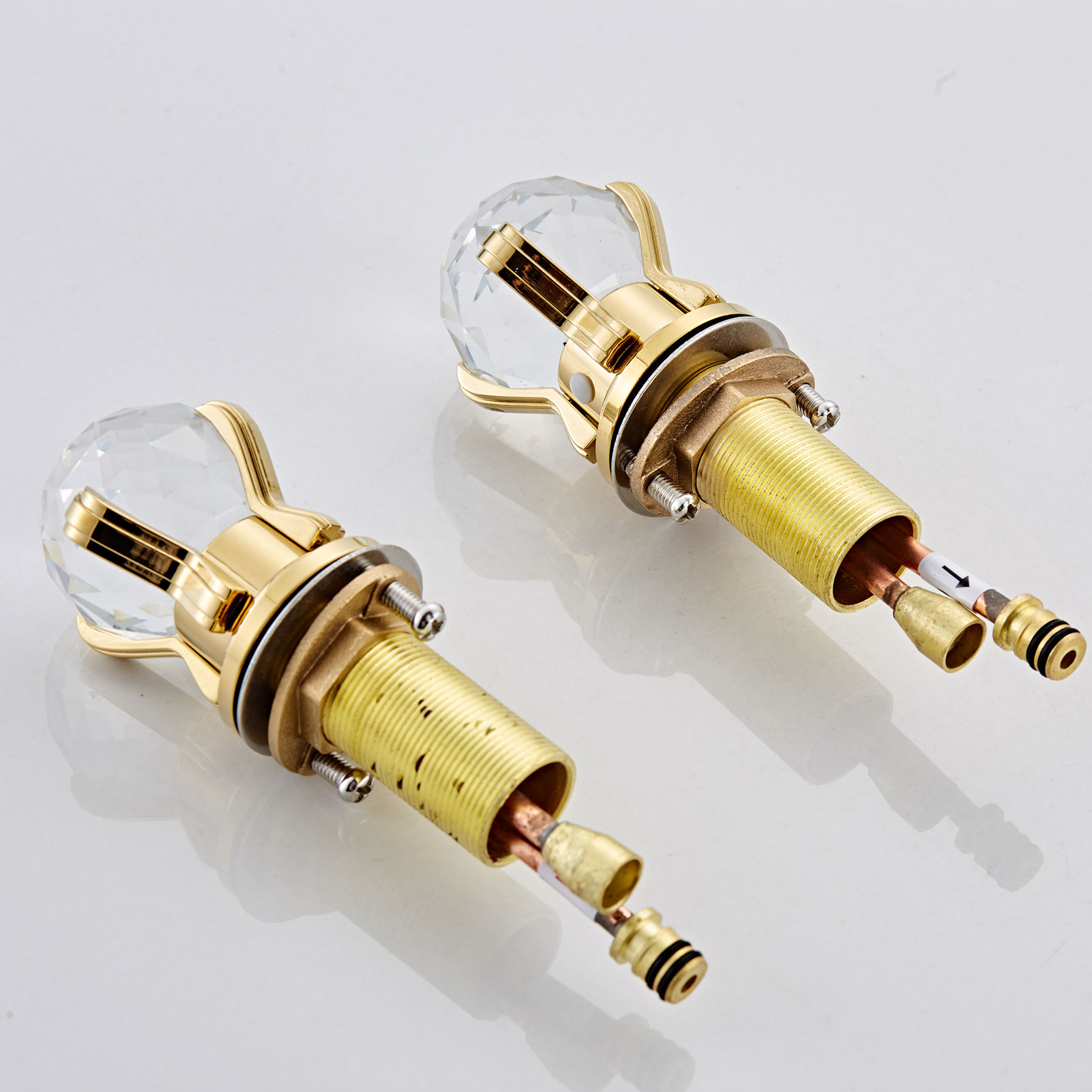 Wovier Bathtub Faucets Set,Three Handles Five Holes with Handheld Sprayer – W8733-6