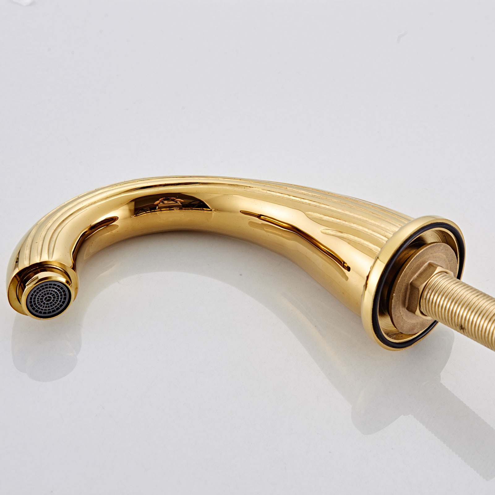 Wovier Bathtub Faucets Set,Three Handles Five Holes with Handheld Sprayer – W8701-15