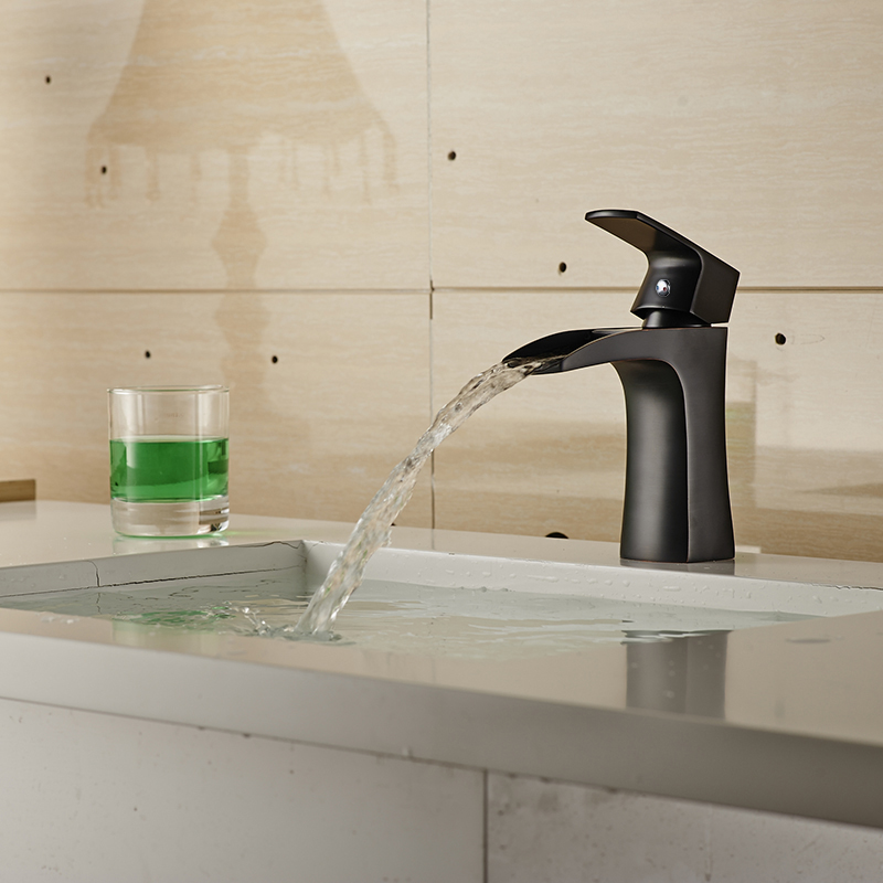 Wovier Bathroom Sink Faucet with Supply Hose,Single Handle Single Hole Lavatory Faucet W8232-17