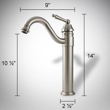 Wovier Vessel Faucet with Supply Hose,Single Handle Single Hole Bathroom Faucet W8299-8