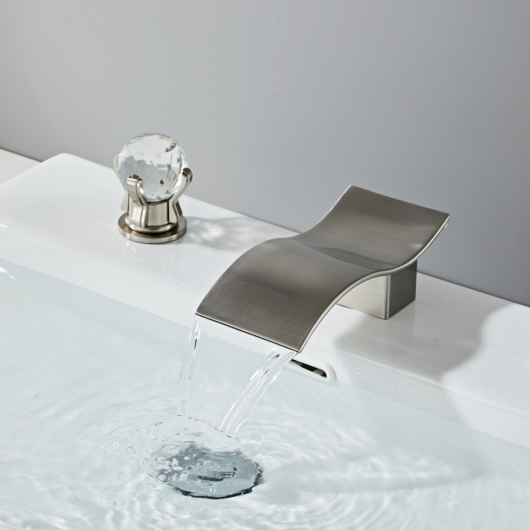 Wovier Widespread Faucet,Three Handle Two Hole Bathroom sink Faucet-W8434-26