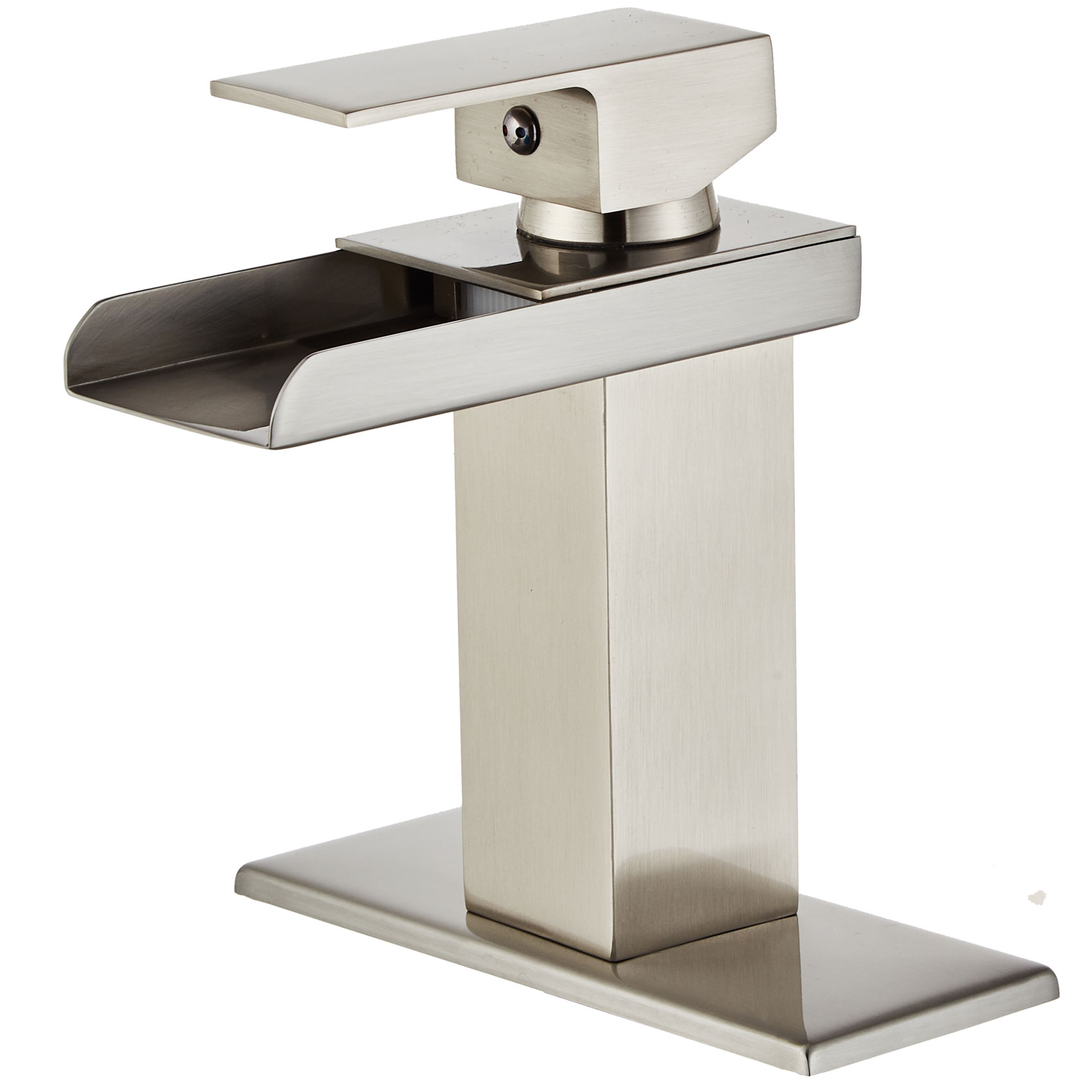 Wovier Waterfall Bathroom Sink Faucet,Single Handle Single Hole Faucet-W8230-4