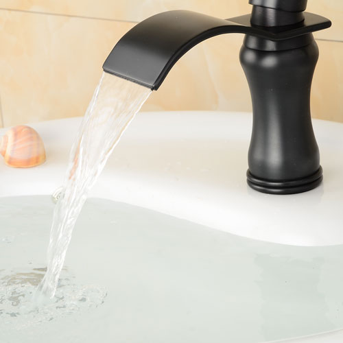 Wovier Bathroom Sink Faucet with Supply Hose,Single Handle Single Hole Lavatory Faucet W8244-13