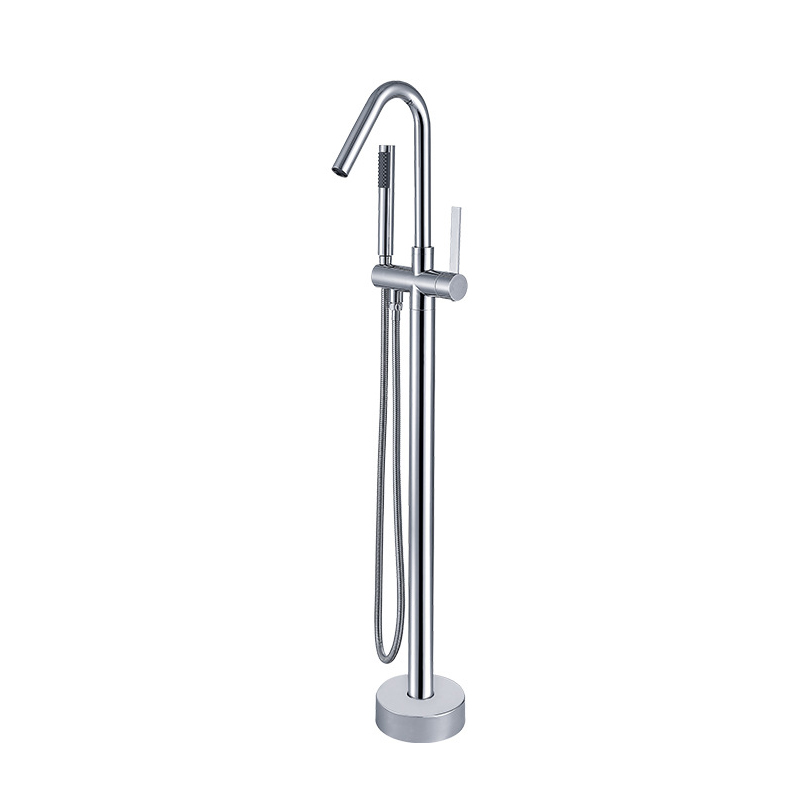 Wovier Floor Mounted Tub Filler Faucet, Freestanding Bathtub Faucet with Hand Shower W8791