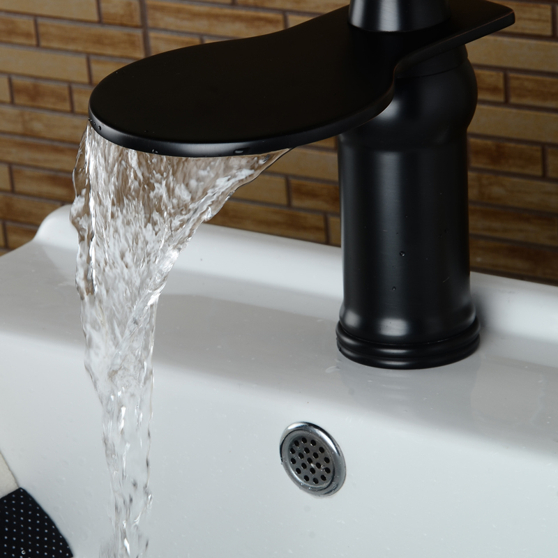 Wovier Bathroom Sink Faucet with Supply Hose,Single Handle Single Hole Lavatory Faucet W8296-9