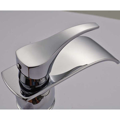 Wovier Waterfall Vessel Faucet, Single Handle Single Hole Bathroom Faucet - w8241-9