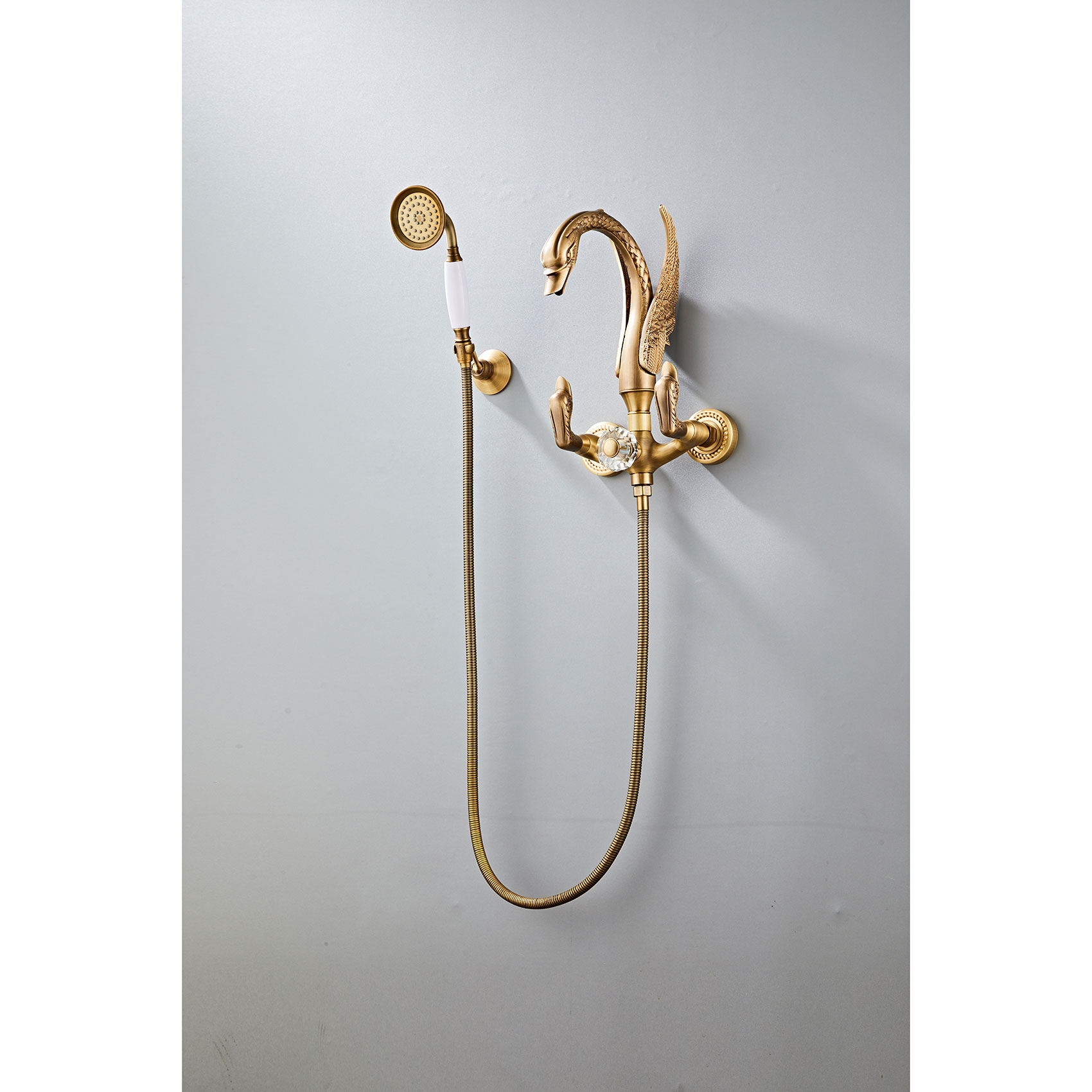 Wovier Wall Mounted Faucet Tub Filler with Hand Shower – W8808-4