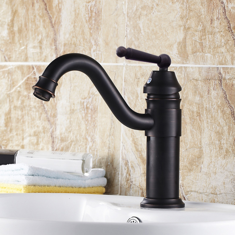 Wovier Bathroom Sink Faucet with Supply Hose,Single Handle Single Hole Lavatory Faucet W8300-1